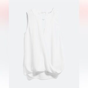 41 Hawthorn Clearwater Mixed Material Surplice Blouse - L